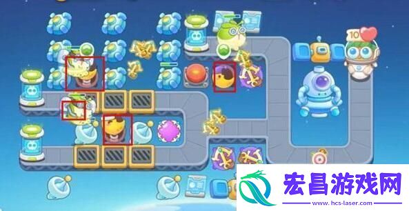 保卫萝卜4太空穿越第17关怎么过
