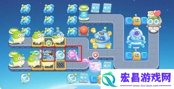 保卫萝卜4太空穿越第17关怎么过