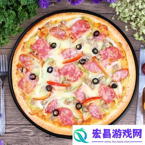 蓝纹夏威夷披萨幽默的“美食”