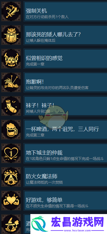 纳赫鲁博王国地下城混沌护符哪些成就