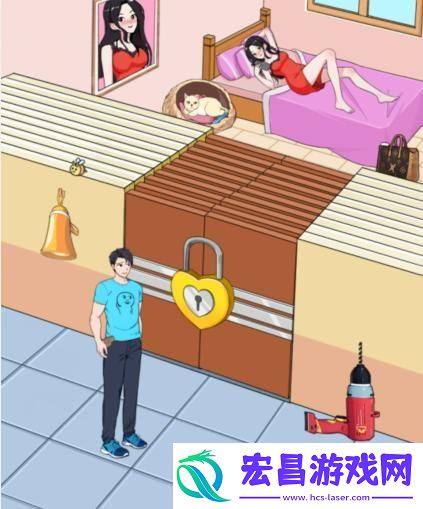 抖音就我眼神好帮助男生打开所有锁如何过关