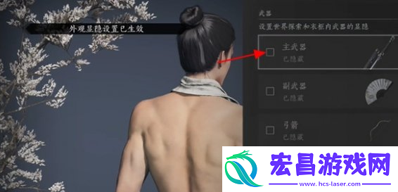 燕云十六声武器外观隐藏方法