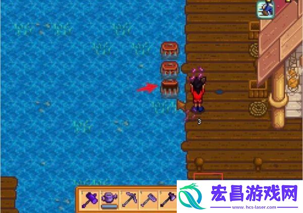星露谷物语蟹笼的诱饵放置方法