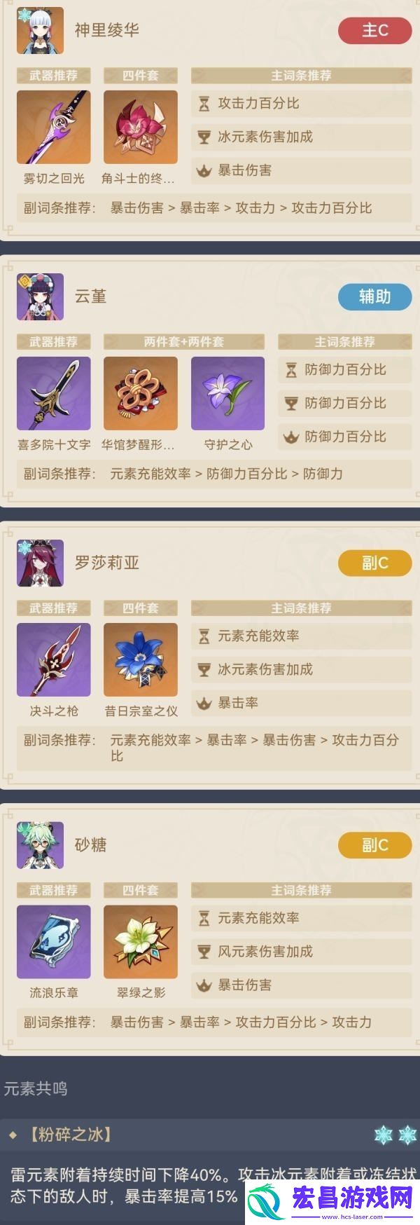 原神神里绫华怎么配出最强冰伤队