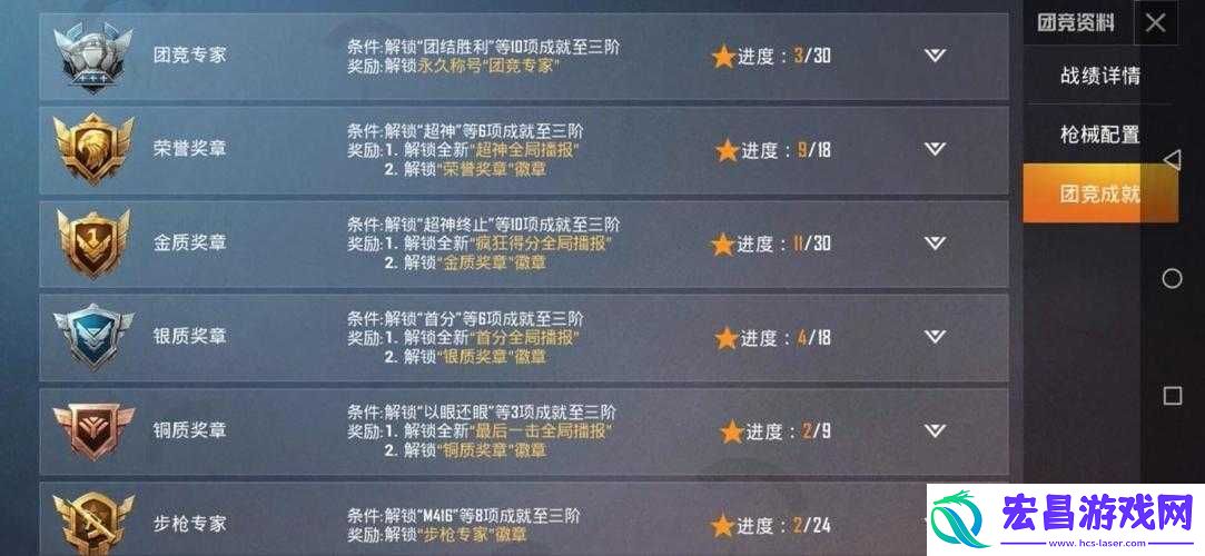 和平精英团队竞技中各类成就的达成所需具体条件全解析