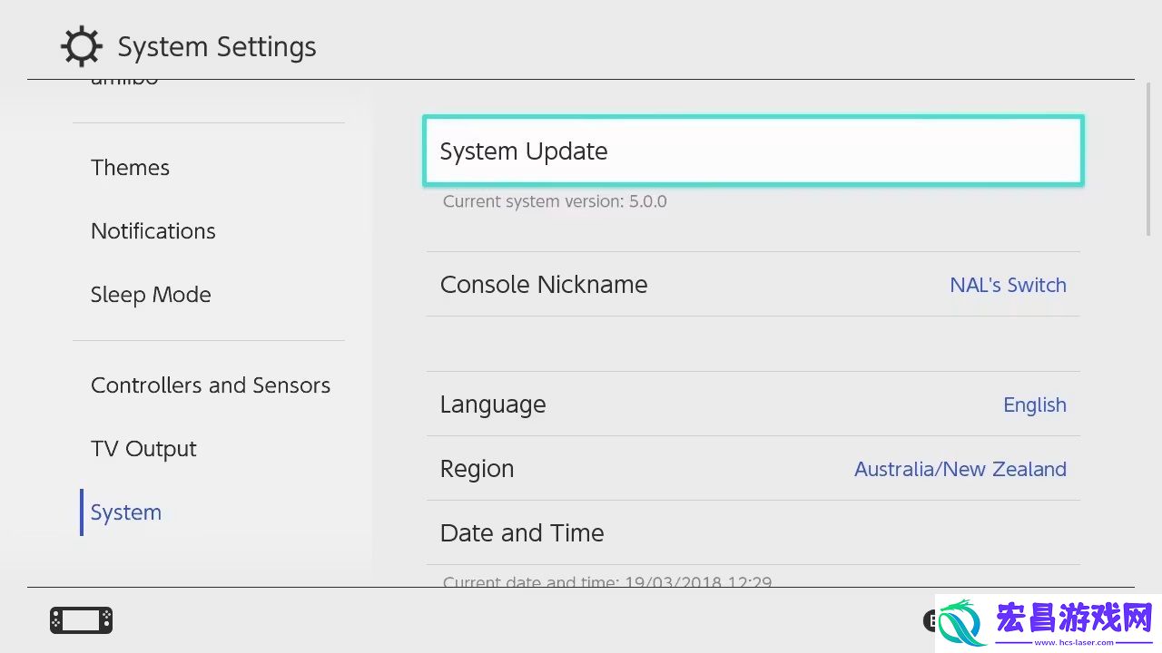 任天堂Switch系统更新