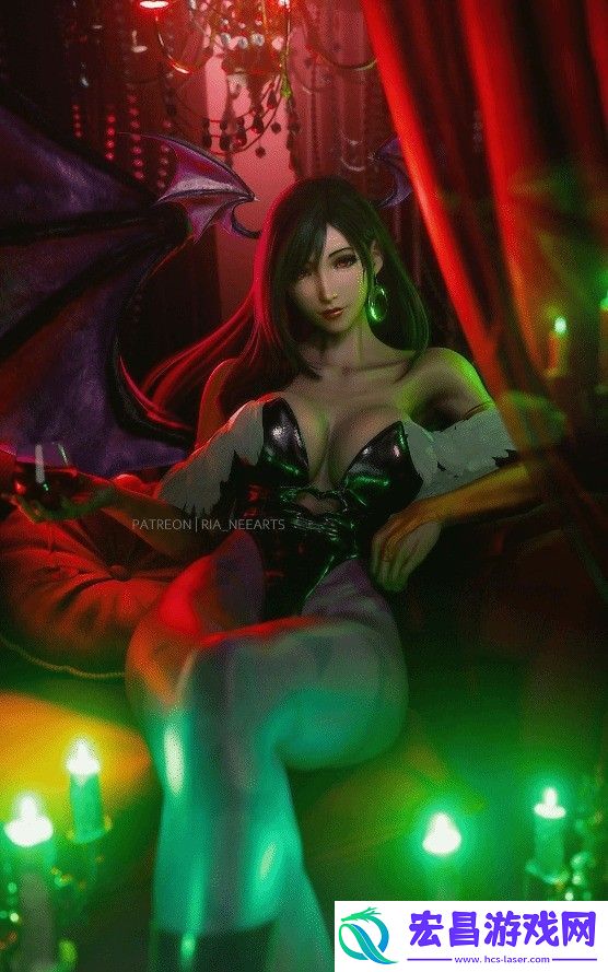 最终幻想7蒂法万圣节小恶魔造型图