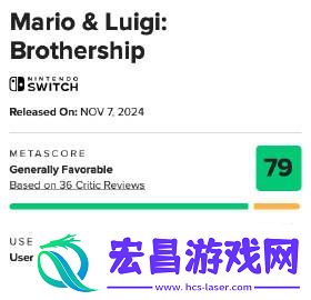 马力欧＆路易吉RPG兄弟齐航媒体评分解禁