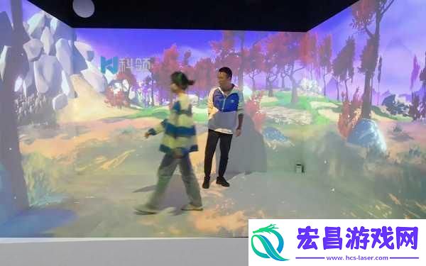 游戏玩家对投影机