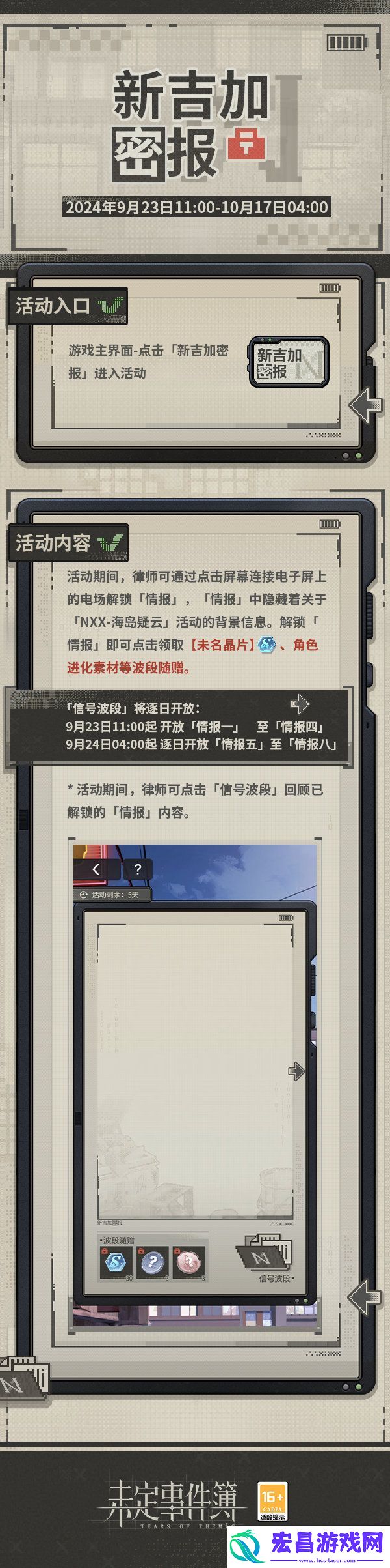 未定事件簿新吉加密报活动介绍