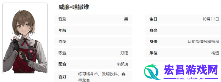 异象回声威廉哈撒维有什么技能