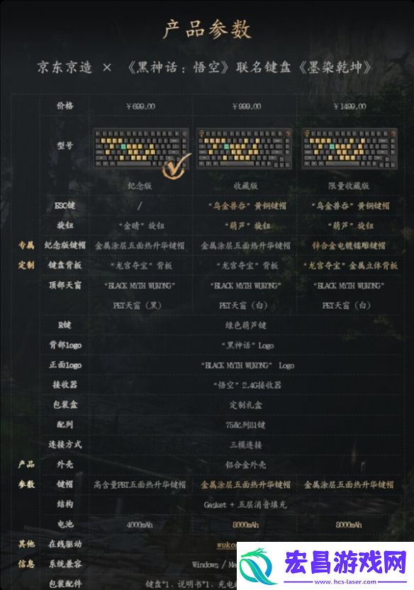 全球首批限量1000台！京东京造x黑神话