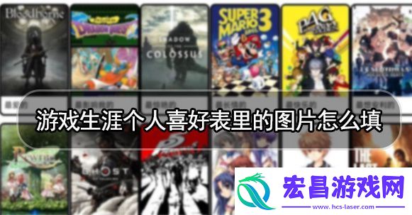 游戏生涯个人喜好表怎么制作