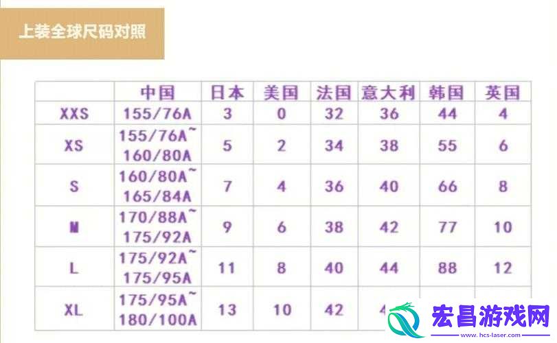 欧洲尺码日本尺码专线美国