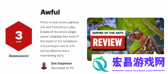 蚂蚁帝国遭IGN差评仅3分！Steam却“多半好评”
