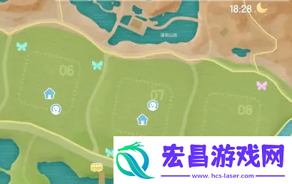 心动小镇翠叶红颈凤蝶刷新点一览
