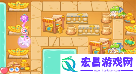 保卫萝卜4法老归来第115关通关流程