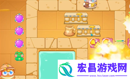 保卫萝卜4法老归来第115关通关流程