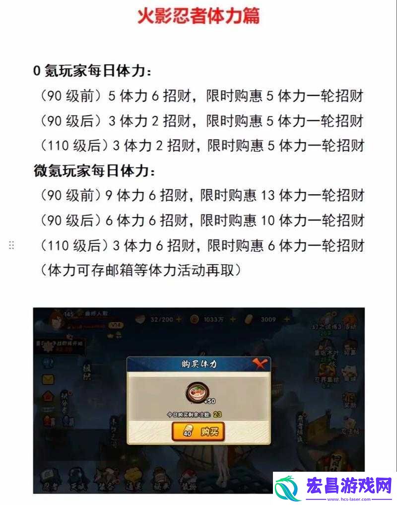 火影忍者手游体力恢复全攻略