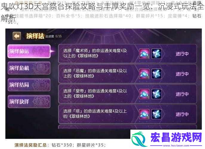 鬼吹灯3D天宫祭台探险攻略与丰厚奖励一览