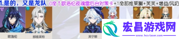 原神欧洛伦T0阵容有哪些