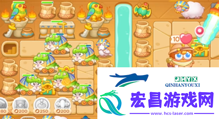 保卫萝卜4法老归来第118关通关流程