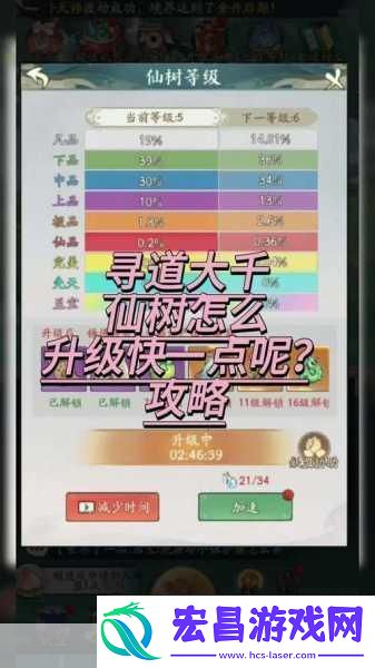 寻道大千仙树升级全攻略