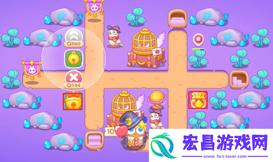 保卫萝卜4阿波与魔法宝藏第57关通关攻略