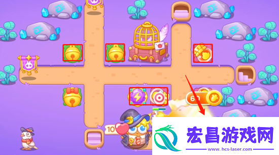 保卫萝卜4阿波与魔法宝藏第57关通关攻略