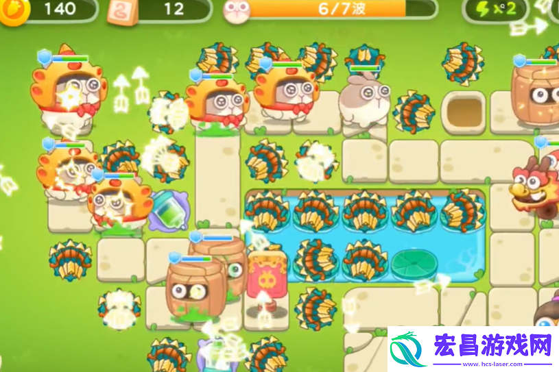 保卫萝卜4夏日垂钓19关攻略