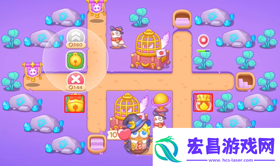 保卫萝卜4阿波与魔法宝藏第57关通关攻略