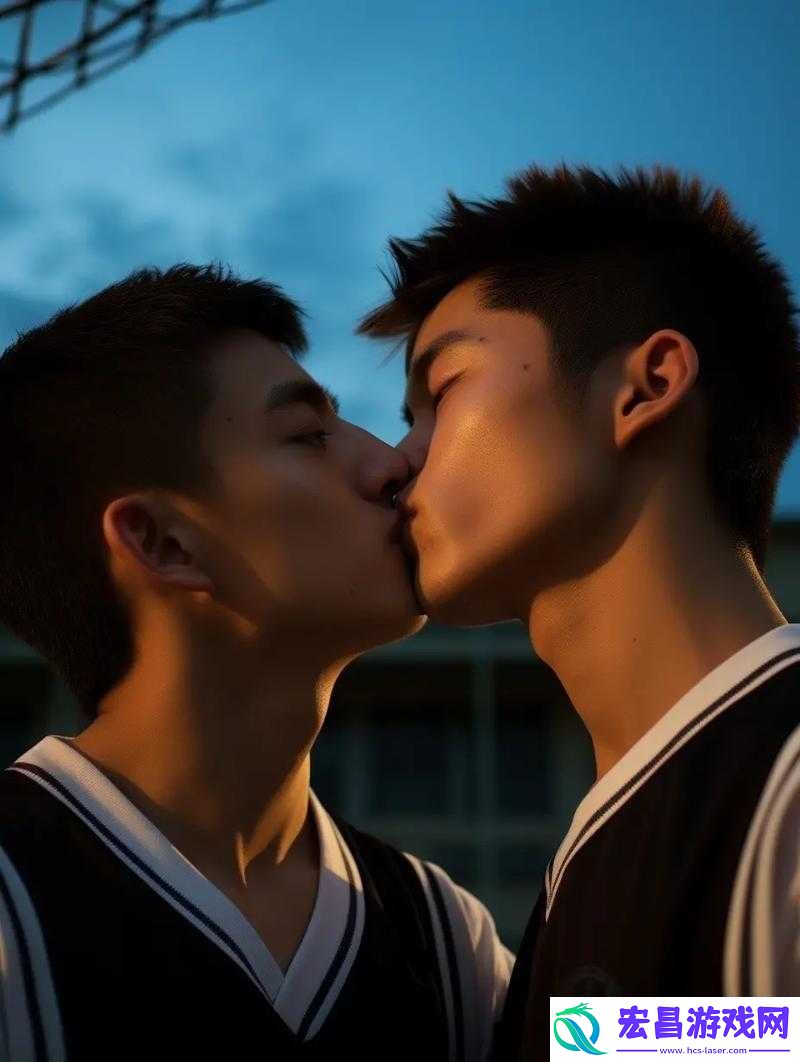 两个男生互相亲吻原声音没有音乐