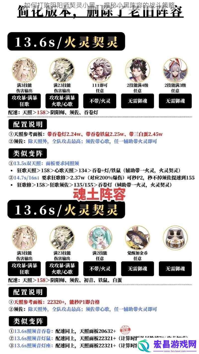 如何打败阴阳师契灵小黑——揭秘小黑阵容的战斗策略