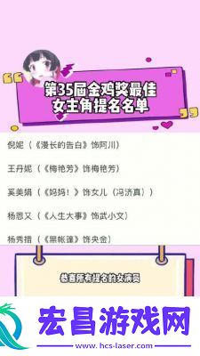 第35届金鸡奖提名名单揭晓
