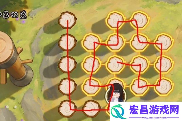 火影忍者手游功夫一笔画32关玩法