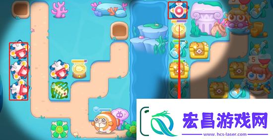 保卫萝卜4海的闺女第115关通关攻略
