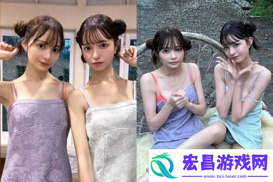 双胞胎是男人的梦想日本双子樱花妹超适合泳装**