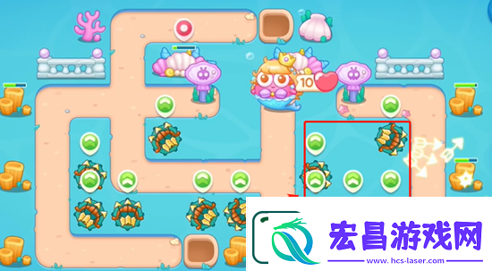 保卫萝卜4海的闺女第16关通关攻略