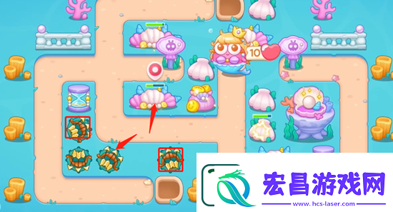 保卫萝卜4海的闺女第16关通关攻略