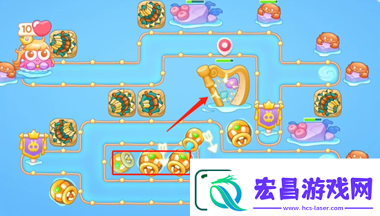 保卫萝卜4海的闺女第16关通关攻略