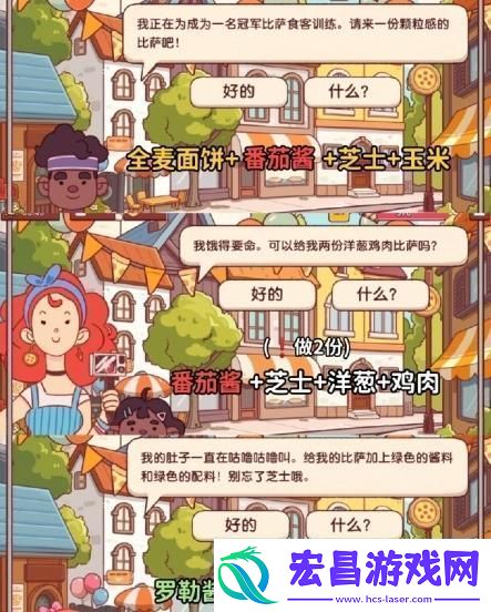 可口的比萨十周年餐车第1关通关攻略