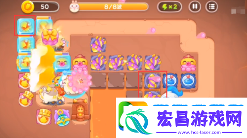 保卫萝卜4饿龙传说第8关怎么过