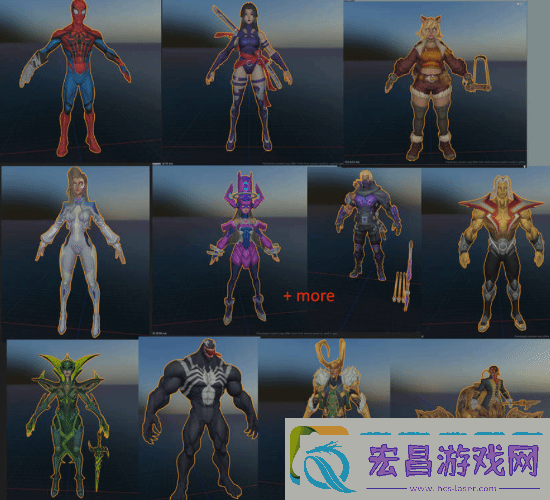 玩家拆解漫威争锋角色3D模型