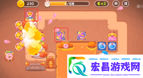 保卫萝卜4饿龙传说第8关怎么过