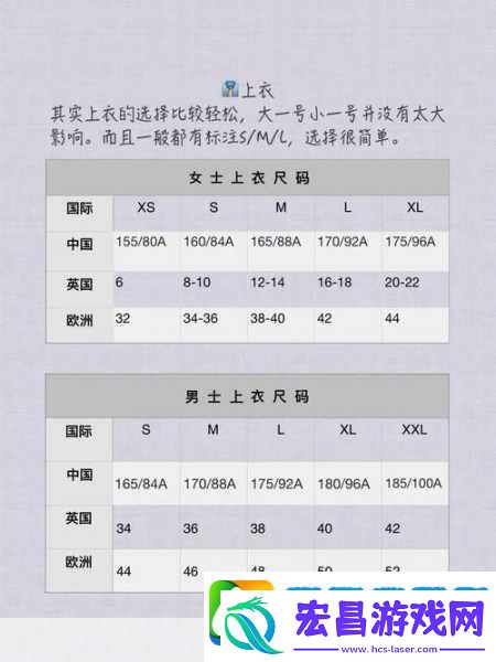 透彻理解欧洲码欧洲尺码M高清