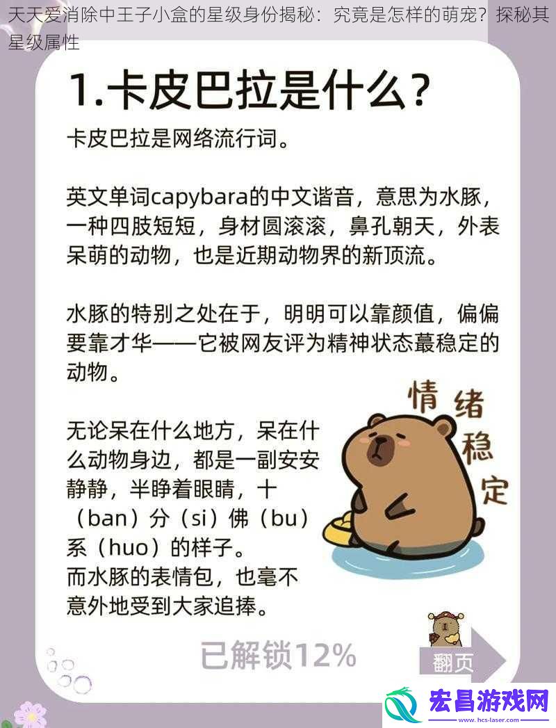 天天爱消除中王子小盒的星级身份揭秘