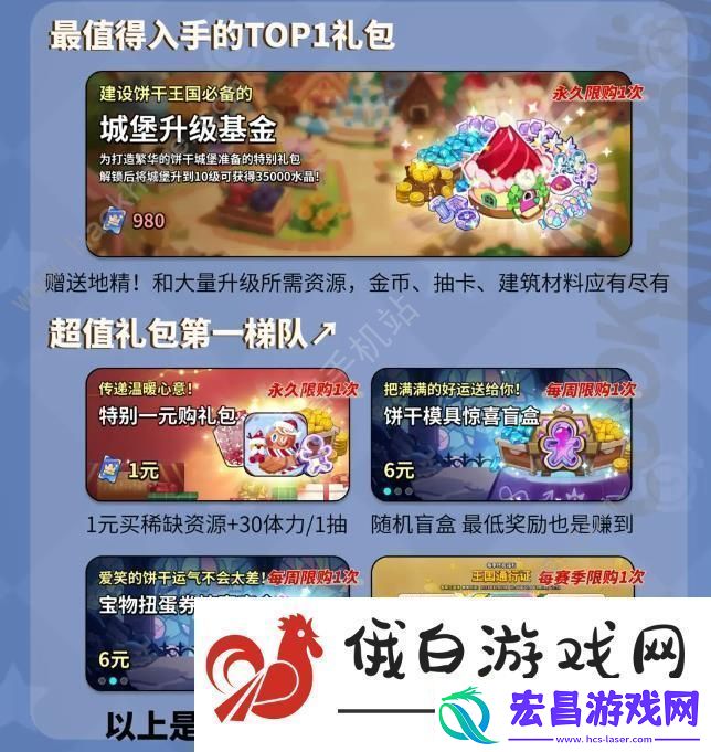 冲呀饼干人王国开服礼包怎么买开服礼包购买推荐
