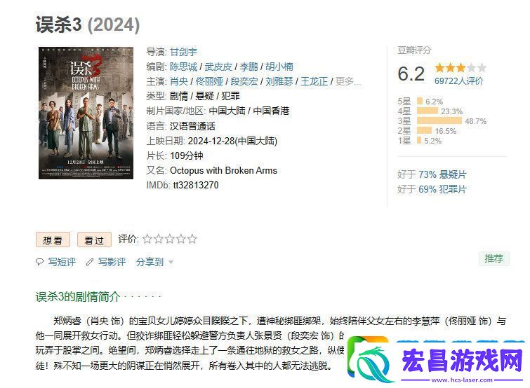 电影误杀3上映8天