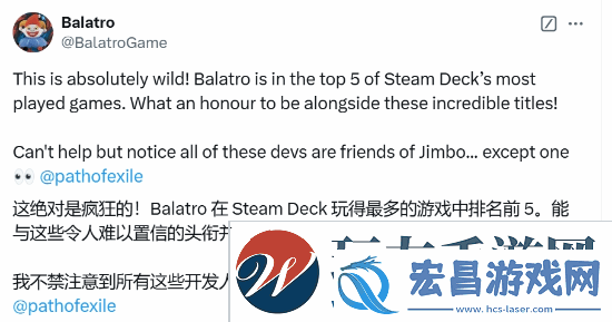 小丑牌登顶SteamDeck游玩榜
