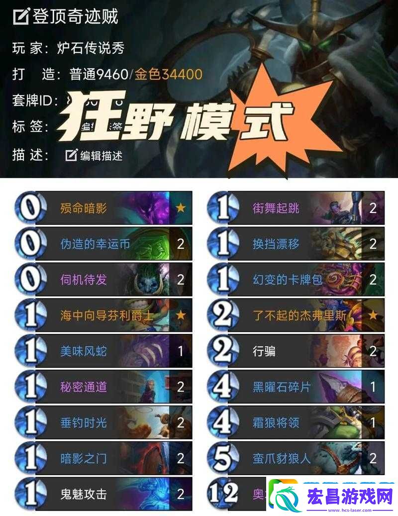 炉石传说狗头人新版本奇迹贼卡组搭配与核心策略深度解析